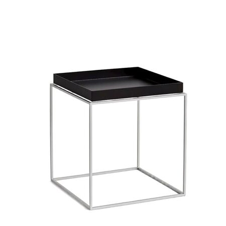 HAY Living Tray Table Schwarz silikonbeschichtet, B: 40 cm / T: 40 cm / H: 44 cm 