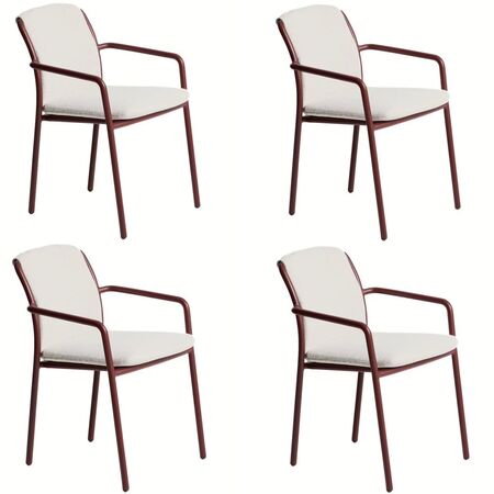 Kave_Home_Stapelbarer_Outdoor_Stuhl_Linosa_Rot_im_4er_Set_C00333RR16