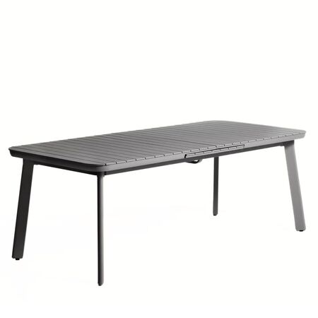 Kave Home Ausziehbarer Outdoor Tisch Izola von Kave Home B: 220 - 280 cm, Graphit