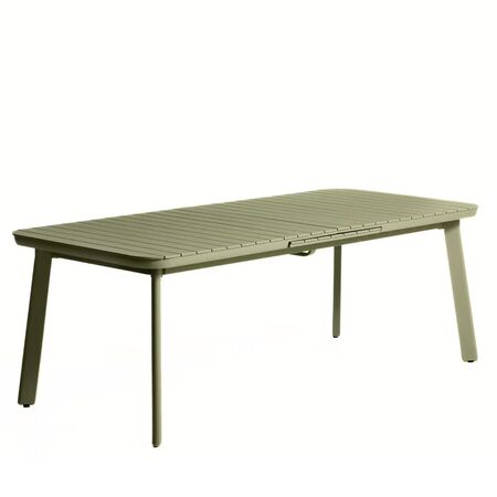 Kave Home Ausziehbarer Outdoor Tisch Izola von Kave Home B: 220 - 280 cm, Grün