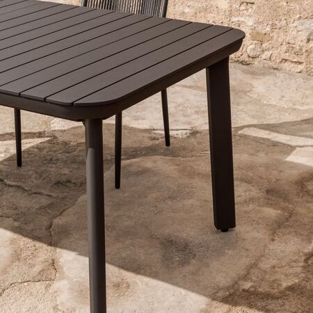 Kave Home Ausziehbarer Outdoor Tisch Izola von Kave Home B: 185 - 235 cm, Graphit
