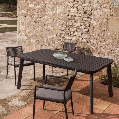 Kave Home Ausziehbarer Outdoor Tisch Izola von Kave Home B: 185 - 235 cm, Graphit