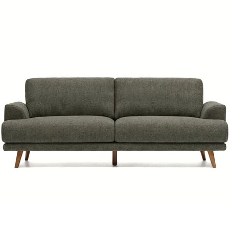 Kave Home 2-Sitzer Sofa Karin in Chenille von Kave Home Walnuss / Austin - Dunkelgrün