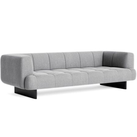 HAY Living 3 Sitzer Sofa Quilton Lift von Hay Hallingdal - 130 / Eiche Schwarz Lackiert