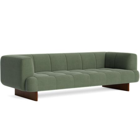HAY Living 3 Sitzer Sofa Quilton Lift von Hay Linara - 100 / Walnuss Lackiert
