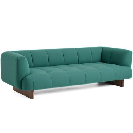 HAY Living 3 Sitzer Sofa Quilton Lift von Hay Naveli - 953 / Walnuss Lackiert