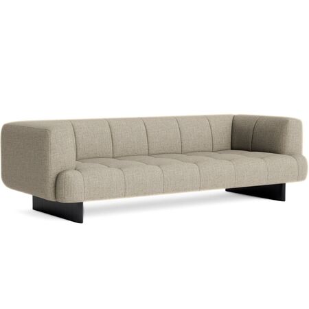 HAY Living 3 Sitzer Sofa Quilton Lift von Hay Tadao - 720 / Eiche Schwarz Lackiert