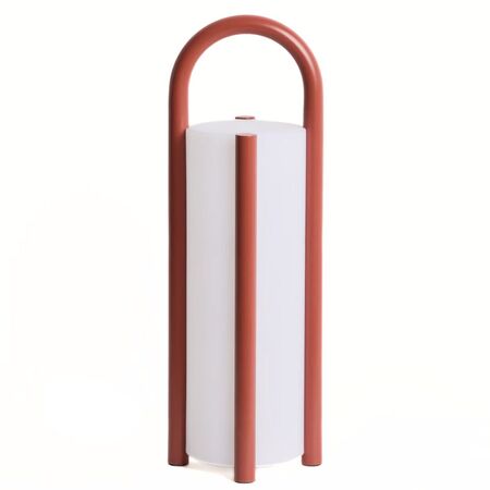Kave Home Grosse tragbare Tischlampe Leros von Kave Home Rot