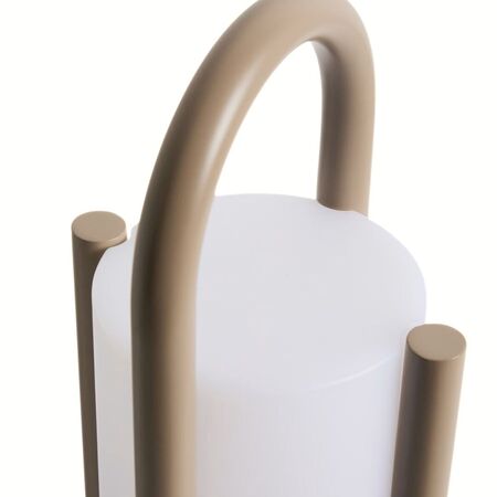 Kave Home Grosse tragbare Tischlampe Leros von Kave Home Taupe