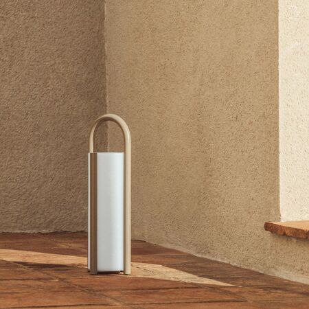 Kave Home Grosse tragbare Tischlampe Leros von Kave Home Taupe