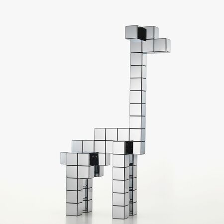 Modulares System Panton Cubes Giraffe in Chrom von Vitra
