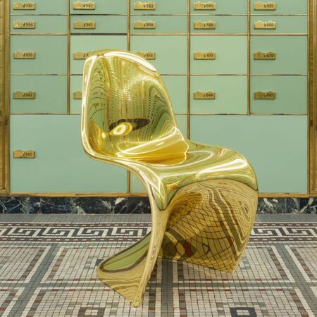 Vitra Limited Edition Panton Chair Gold Gold
