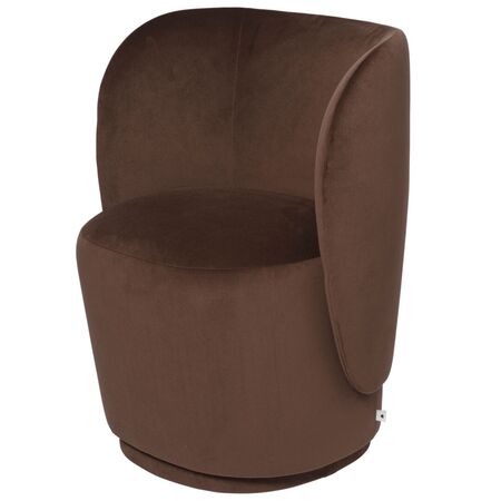 Ferm Living Drehbarer Lounge Chair Rico Club von Ferm Living Coffee 46  - Rich Velvet