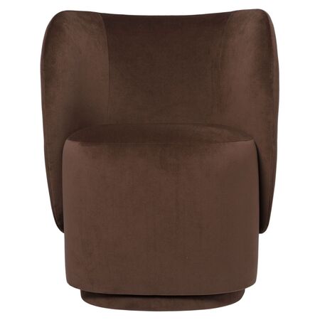 Ferm Living Drehbarer Lounge Chair Rico Club von Ferm Living Black / Honey - Vanir