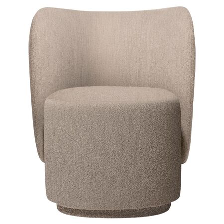 Ferm Living Drehbarer Lounge Chair Rico Club von Ferm Living Black / Honey - Vanir