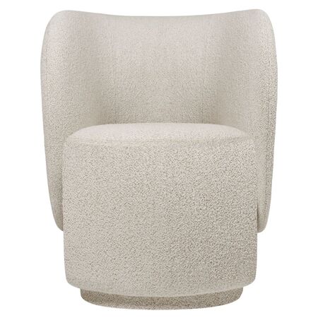 Ferm Living Drehbarer Lounge Chair Rico Club von Ferm Living Black / Honey - Vanir
