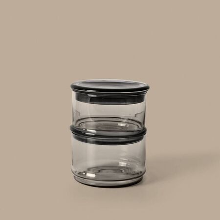 Ferm Living Stapelbare Behälter Boya im 8er Set von Ferm Living Mauve