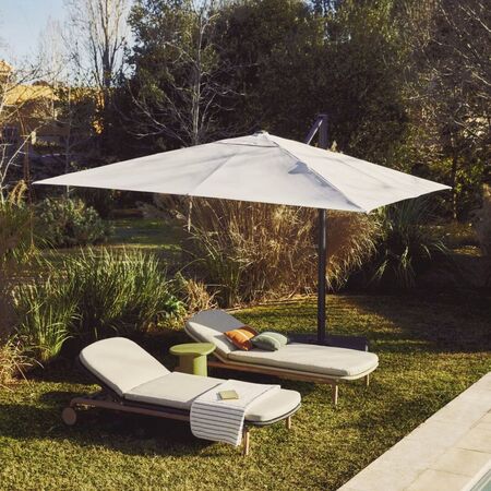 Kave Home Exzentrischer Sonnenschirm Noli von Kave Home L: 300 cm, Graphit