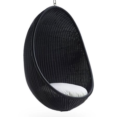 Sika-Design Hängender Egg Outdoor Sessel von Sika-Design Schwarz