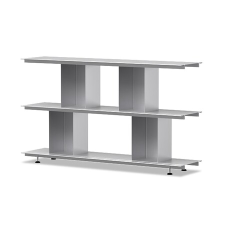 Nils Holger Moormann Zoll D - 2 Stufen Aluminium unbehandelt, B: 140 cm, H: 70 cm