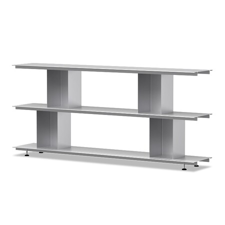 Nils Holger Moormann Zoll D - 2 Stufen Aluminium unbehandelt, B: 180 cm, H: 70 cm