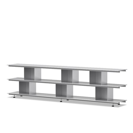 Nils Holger Moormann Zoll D - 2 Stufen Aluminium unbehandelt, B: 220 cm, H: 59 cm