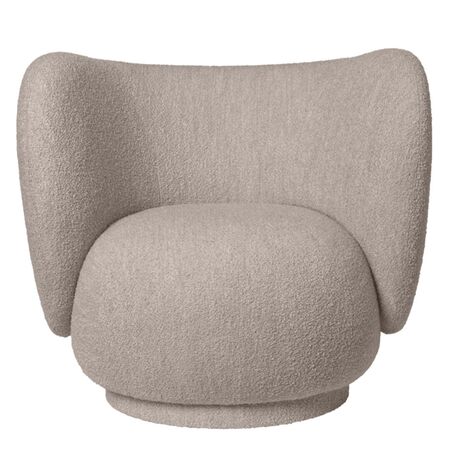 Ferm Living Kids Lounge Chair Rico von Ferm Living Natural - Soft Bouclé