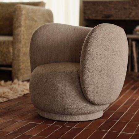 Ferm Living Kids Lounge Chair Rico von Ferm Living Natural - Soft Bouclé
