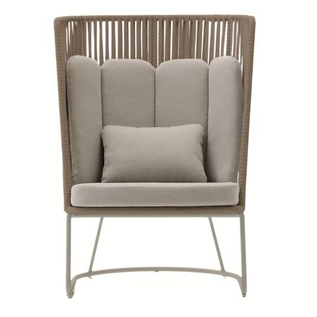 Kave Home Outdoor-Sessel mit hoher Rückenlehne Saconca von Kave Home Beige