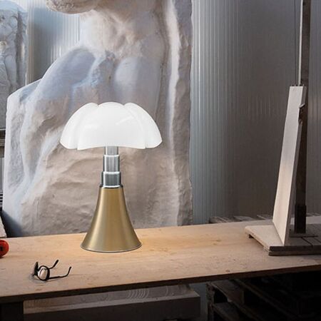 Martinelli Luce Tischleuchte Pipistrello von Martinelli Luce Messing natur satiniert-1