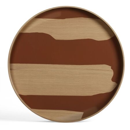 Ethnicraft Rundes Tablett Second Nature von Ethnicraft L : Ø 61 , Auburn 