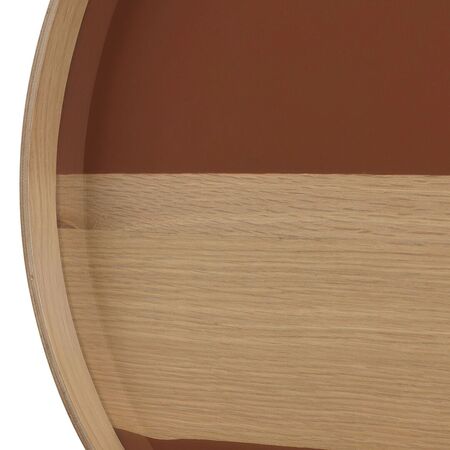 Ethnicraft Rundes Tablett Second Nature von Ethnicraft XL : Ø 92 , Auburn 