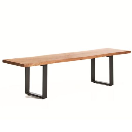 Kave Home Bank Uxue von Kave Home B: 180 cm, Natur / Schwarz