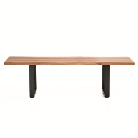 Kave Home Bank Uxue von Kave Home B: 160 cm, Natur / Schwarz