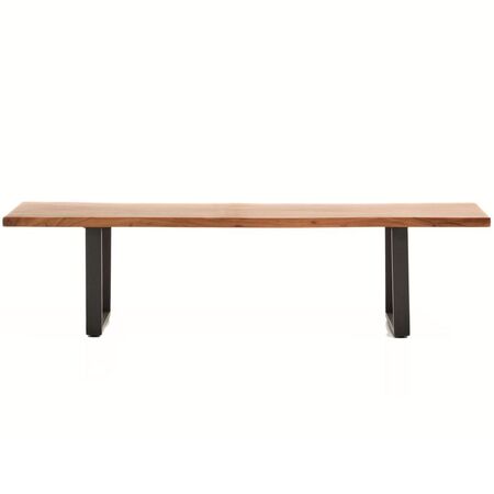 Kave Home Bank Uxue von Kave Home B: 180 cm, Natur / Schwarz