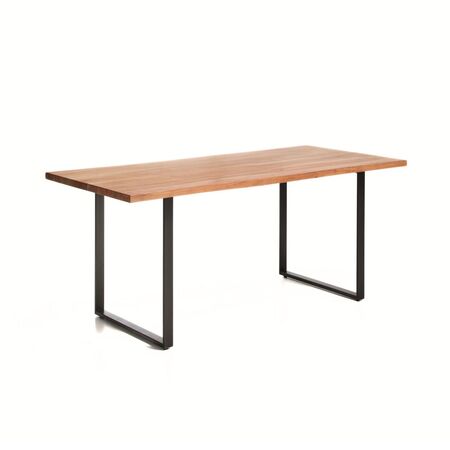Kave Home Tisch Uxue von Kave Home L: 90 cm / B: 160 cm, Natur / Schwarz