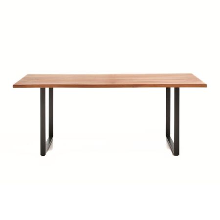 Kave Home Tisch Uxue von Kave Home L: 90 cm / B: 180 cm, Natur / Schwarz