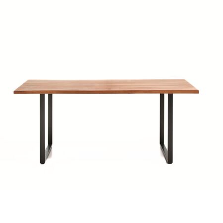Kave Home Tisch Uxue von Kave Home L: 90 cm / B: 160 cm, Natur / Schwarz