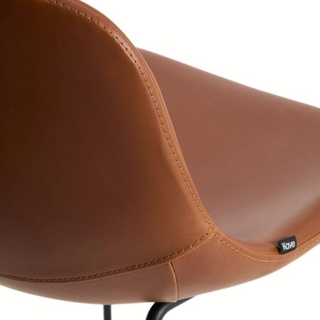 Kave Home Hohe Rückenlehne Hocker Zahara von Kave Home  Sitzhöhe: 75 cm, Cognac