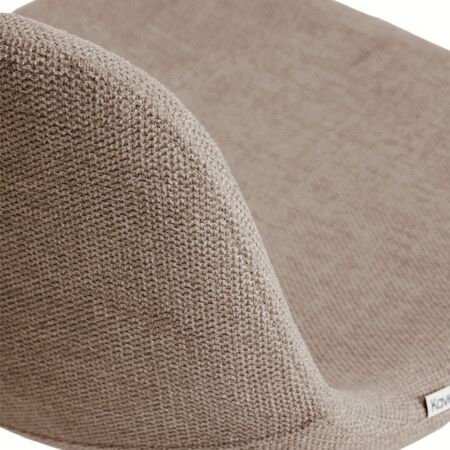 Kave Home Hohe Rückenlehne Hocker Zahara von Kave Home  Sitzhöhe: 75 cm, Chenille Braun