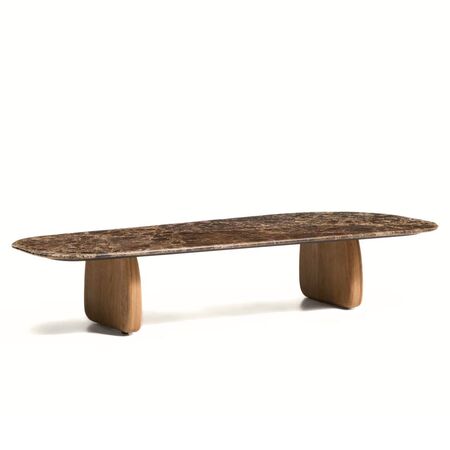 Kave Home Marmor Couchtisch Pirita von Kave Home Braun / Natur Finish