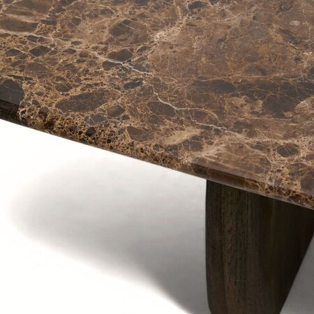 Kave Home Marmor Couchtisch Pirita von Kave Home Braun / Nussbaum Finish