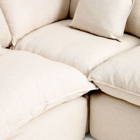 Kave Home Modulares 4-Sitzer-Ecksofa Ohne Pouf Anarela von Kave Home Beige