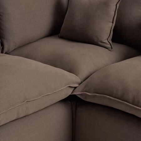 Kave Home Modulares 4-Sitzer-Ecksofa Ohne Pouf Anarela von Kave Home Taupe
