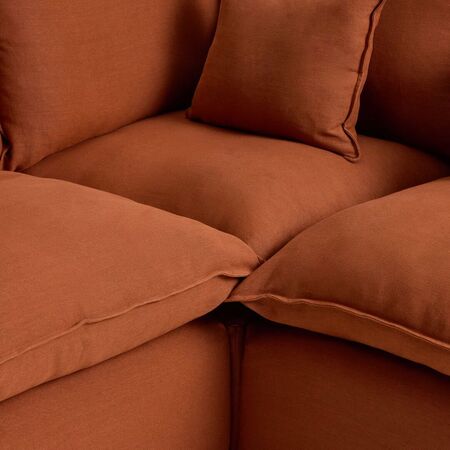 Kave Home Modulares 4-Sitzer Ecksofa Mit Pouf Anarela von Kave Home Links, Terrakotta