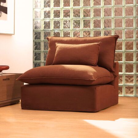 Kave Home Sessel Anarela von Kave Home B: 110 cm, Terrakotta