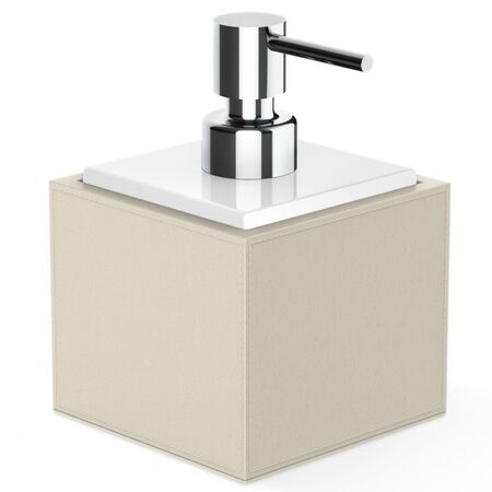 Decor Walther Seifenspender BROWNIE SSP von Decor Walther Lederimitat Sand, Weiss