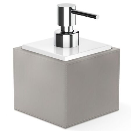 Decor Walther Seifenspender BROWNIE SSP von Decor Walther Lederimitat Taupe, Weiss