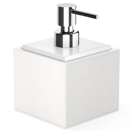 Decor Walther Seifenspender BROWNIE SSP von Decor Walther Lederimitat Weiss, Weiss