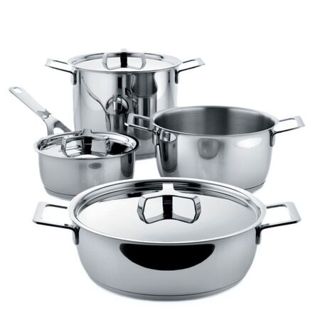 Kasserolle mit zwei Griffen Pots&Pans von Alessi